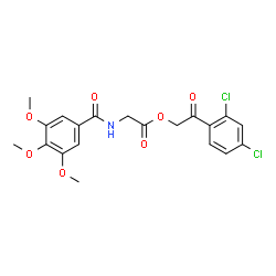 ChemSpider 2D Image | 2-(2,4-Dichlorophenyl)-2-oxoethyl N-(3,4,5-trimethoxybenzoyl)glycinate | C20H19Cl2NO7