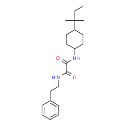 ChemSpider 2D Image | N-[4-(2-Methyl-2-butanyl)cyclohexyl]-N'-(2-phenylethyl)ethanediamide | C21H32N2O2