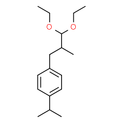 ChemSpider 2D Image | 1-(3,3-Diethoxy-2-methylpropyl)-4-isopropylbenzene | C17H28O2