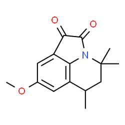 ChemSpider 2D Image | 8-Methoxy-4,4,6-trimethyl-5,6-dihydro-4H-pyrrolo[3,2,1-ij]quinoline-1,2-dione | C15H17NO3