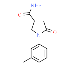 ChemSpider 2D Image | 1-(3,4-Dimethylphenyl)-5-oxo-3-pyrrolidinecarboxamide | C13H16N2O2