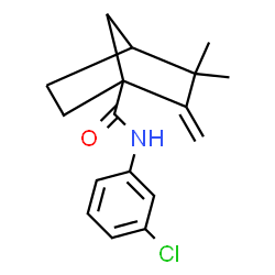 ChemSpider 2D Image | N-(3-Chlorophenyl)-3,3-dimethyl-2-methylenebicyclo[2.2.1]heptane-1-carboxamide | C17H20ClNO