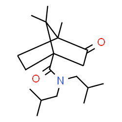 ChemSpider 2D Image | N,N-Diisobutyl-4,7,7-trimethyl-3-oxobicyclo[2.2.1]heptane-1-carboxamide | C19H33NO2