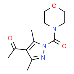 ChemSpider 2D Image | 1-[3,5-Dimethyl-1-(4-morpholinylcarbonyl)-1H-pyrazol-4-yl]ethanone | C12H17N3O3