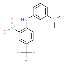 ChemSpider 2D Image | N,N-Dimethyl-N'-[2-nitro-4-(trifluoromethyl)phenyl]-1,3-benzenediamine | C15H14F3N3O2