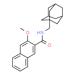 ChemSpider 2D Image | N-(Adamantan-1-ylmethyl)-3-methoxy-2-naphthamide | C23H27NO2