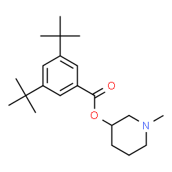 ChemSpider 2D Image | 1-Methyl-3-piperidinyl 3,5-bis(2-methyl-2-propanyl)benzoate | C21H33NO2