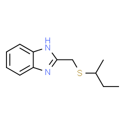 ChemSpider 2D Image | 2-[(sec-Butylsulfanyl)methyl]-1H-benzimidazole | C12H16N2S