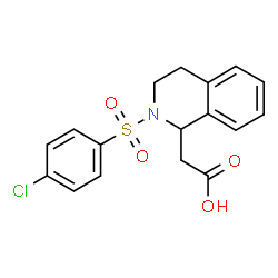 ChemSpider 2D Image | {2-[(4-Chlorophenyl)sulfonyl]-1,2,3,4-tetrahydro-1-isoquinolinyl}acetic acid | C17H16ClNO4S