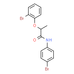 ChemSpider 2D Image | 2-(2-Bromophenoxy)-N-(4-bromophenyl)propanamide | C15H13Br2NO2