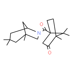 ChemSpider 2D Image | 1,7,7-Trimethyl-4-[(1,3,3-trimethyl-6-azabicyclo[3.2.1]oct-6-yl)carbonyl]bicyclo[2.2.1]heptan-2-one | C21H33NO2