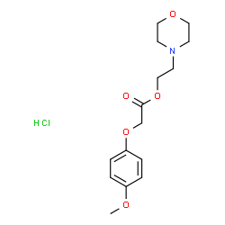 ChemSpider 2D Image | (p-Methoxyphenoxy)acetic acid 2-morpholinoethyl ester hydrochloride | C15H22ClNO5