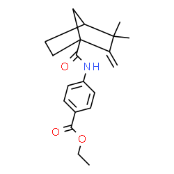 ChemSpider 2D Image | Ethyl 4-{[(3,3-dimethyl-2-methylenebicyclo[2.2.1]hept-1-yl)carbonyl]amino}benzoate | C20H25NO3