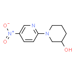 ChemSpider 2D Image | 1-(5-Nitro-2-pyridinyl)-3-piperidinol | C10H13N3O3