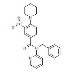 ChemSpider 2D Image | N-Benzyl-3-nitro-4-(1-piperidinyl)-N-(2-pyridinyl)benzamide | C24H24N4O3