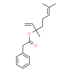 ChemSpider 2D Image | 3,7-dimethyl-1,6-octadien-3-yl phenylacetate | C18H24O2