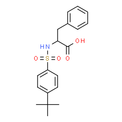 ChemSpider 2D Image | N-{[4-(2-Methyl-2-propanyl)phenyl]sulfonyl}phenylalanine | C19H23NO4S