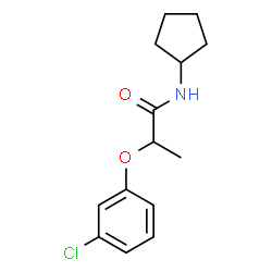 ChemSpider 2D Image | 2-(3-Chlorophenoxy)-N-cyclopentylpropanamide | C14H18ClNO2