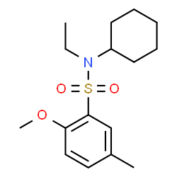 ChemSpider 2D Image | N-Cyclohexyl-N-ethyl-2-methoxy-5-methylbenzenesulfonamide | C16H25NO3S