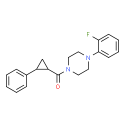 ChemSpider 2D Image | [4-(2-Fluorophenyl)-1-piperazinyl](2-phenylcyclopropyl)methanone | C20H21FN2O