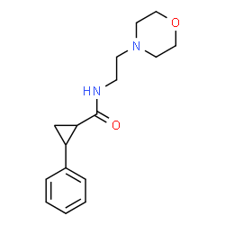 ChemSpider 2D Image | N-[2-(4-Morpholinyl)ethyl]-2-phenylcyclopropanecarboxamide | C16H22N2O2