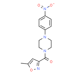 ChemSpider 2D Image | (5-Methyl-1,2-oxazol-3-yl)[4-(4-nitrophenyl)-1-piperazinyl]methanone | C15H16N4O4