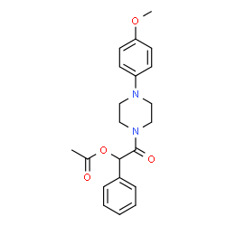 ChemSpider 2D Image | 2-[4-(4-Methoxyphenyl)-1-piperazinyl]-2-oxo-1-phenylethyl acetate | C21H24N2O4