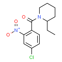ChemSpider 2D Image | (4-Chloro-2-nitrophenyl)(2-ethyl-1-piperidinyl)methanone | C14H17ClN2O3