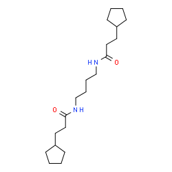 ChemSpider 2D Image | N,N'-1,4-Butanediylbis(3-cyclopentylpropanamide) | C20H36N2O2