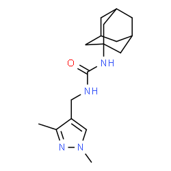 ChemSpider 2D Image | 1-Adamantan-1-yl-3-[(1,3-dimethyl-1H-pyrazol-4-yl)methyl]urea | C17H26N4O