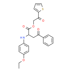 ChemSpider 2D Image | 2-Oxo-2-(2-thienyl)ethyl 2-[(4-ethoxyphenyl)amino]-4-oxo-4-phenylbutanoate | C24H23NO5S