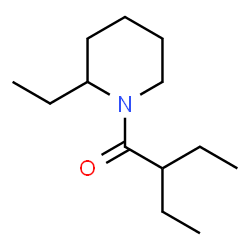 ChemSpider 2D Image | 2-Ethyl-1-(2-ethyl-1-piperidinyl)-1-butanone | C13H25NO
