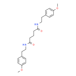 ChemSpider 2D Image | N,N'-Bis[2-(4-methoxyphenyl)ethyl]pentanediamide | C23H30N2O4