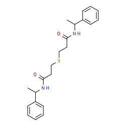ChemSpider 2D Image | 3,3'-Sulfanediylbis[N-(1-phenylethyl)propanamide] | C22H28N2O2S