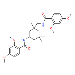 ChemSpider 2D Image | N-(3-{[(2,4-Dimethoxybenzoyl)amino]methyl}-3,5,5-trimethylcyclohexyl)-2,4-dimethoxybenzamide | C28H38N2O6