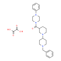 ChemSpider 2D Image | (1'-Benzyl-1,4'-bipiperidin-3-yl)(4-phenyl-1-piperazinyl)methanone ethanedioate (1:1) | C30H40N4O5