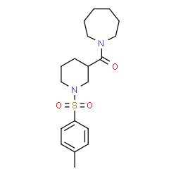 ChemSpider 2D Image | 1-Azepanyl{1-[(4-methylphenyl)sulfonyl]-3-piperidinyl}methanone | C19H28N2O3S