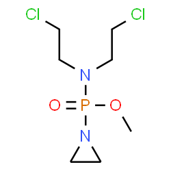 ChemSpider 2D Image | N-(aziridin-1-yl-methoxy-phosphoryl)-2-chloro-N-(2-chloroethyl)ethanamine | C7H15Cl2N2O2P