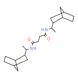 ChemSpider 2D Image | N,N'-Bis[1-(bicyclo[2.2.1]hept-2-yl)ethyl]succinamide | C22H36N2O2