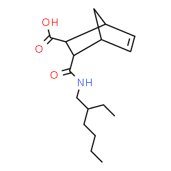 ChemSpider 2D Image | 3-[(2-Ethylhexyl)carbamoyl]bicyclo[2.2.1]hept-5-ene-2-carboxylic acid | C17H27NO3