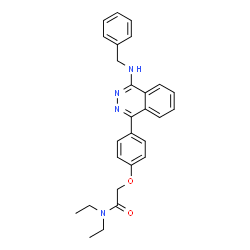 ChemSpider 2D Image | 2-{4-[4-(Benzylamino)-1-phthalazinyl]phenoxy}-N,N-diethylacetamide | C27H28N4O2