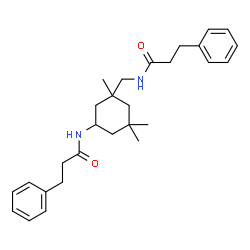 ChemSpider 2D Image | 3-Phenyl-N-({1,3,3-trimethyl-5-[(3-phenylpropanoyl)amino]cyclohexyl}methyl)propanamide | C28H38N2O2