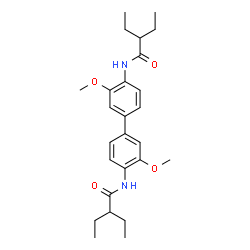 ChemSpider 2D Image | N,N'-(3,3'-Dimethoxy-4,4'-biphenyldiyl)bis(2-ethylbutanamide) | C26H36N2O4