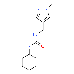 ChemSpider 2D Image | 1-Cyclohexyl-3-[(1-methyl-1H-pyrazol-4-yl)methyl]urea | C12H20N4O