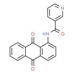 ChemSpider 2D Image | N-(9,10-Dioxo-9,10-dihydro-1-anthracenyl)nicotinamide | C20H12N2O3