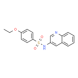 ChemSpider 2D Image | 4-Ethoxy-N-(3-quinolinyl)benzenesulfonamide | C17H16N2O3S