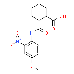 ChemSpider 2D Image | 2-[(4-Methoxy-2-nitrophenyl)carbamoyl]cyclohexanecarboxylic acid | C15H18N2O6