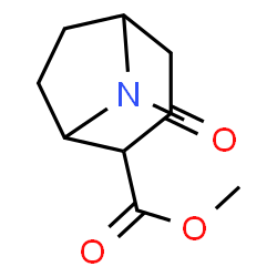 ChemSpider 2D Image | 2-(Carbomethoxy)-3-tropinone | C10H15NO3