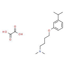 ChemSpider 2D Image | 4-(3-Isopropylphenoxy)-N,N-dimethyl-1-butanamine ethanedioate (1:1) | C17H27NO5