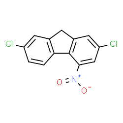 ChemSpider 2D Image | 9H-Fluorene,2,7-dichloro-4-nitro- | C13H7Cl2NO2